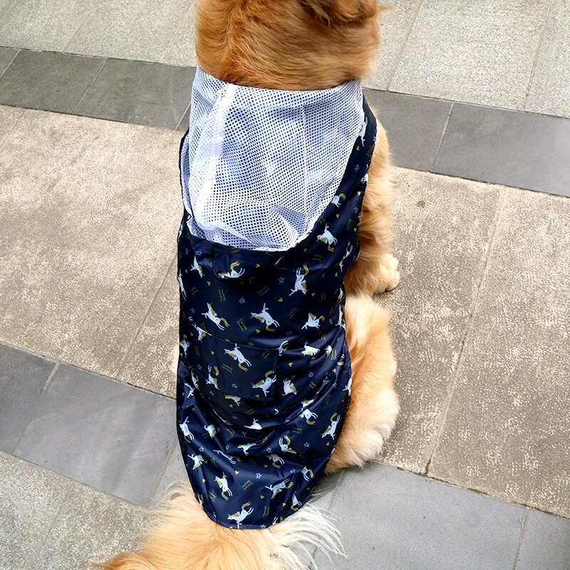 Explosie Huisdier Regenjas Medium En Grote Hond Poncho Super Sterke Waterdichte Grote Maat Gedrukt Golden Retriever Hond Kleren: D / M