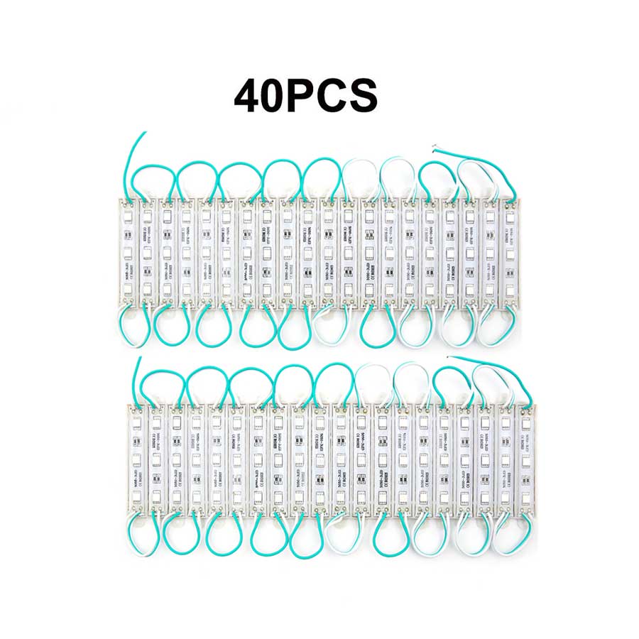 Led Modules Licht Smd 5050 3LED DC12V Waterdichte Advertentie Teken Letters Lamp Storefront Decor Modules Lights Kit Groene Kleur: 40PCS