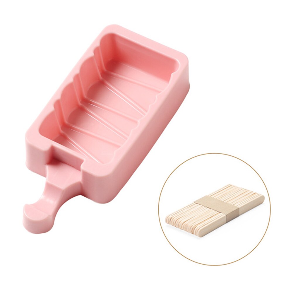 8 Shapes Silicone Ice Cream Mold Popsicle Molds DIY Homemade Dessert Freezer Fruit Juice Ice Pop Maker Mould With Sticks: Multigrain Blocks