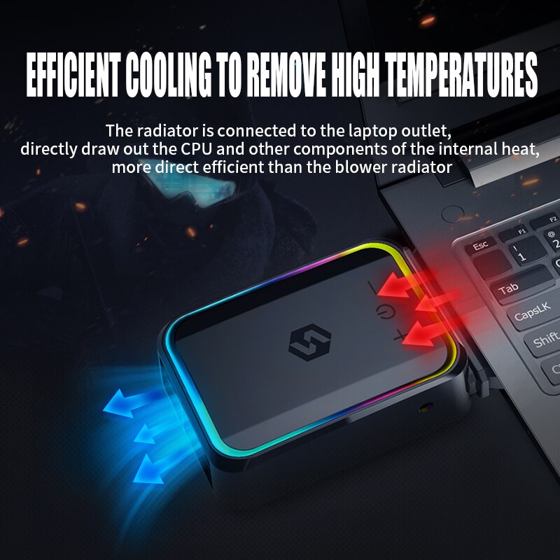 Vacuum Portable Laptop Cooler USB Air Cooler External Extracting Cooling Fan Laptop Adjustable Speed Cooler Notebook Accessories