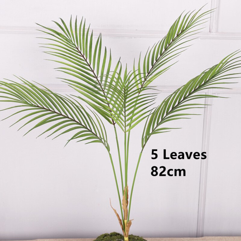 Artificial Tropical Flowers 43''/32'' Faux Bird of Paradise Plant Palm Leaves for Floral Arrangement for Home Party Office Decor: Palm Bouquet