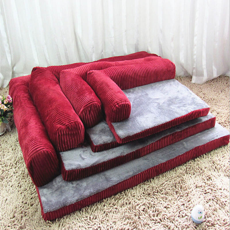 Luksus stor hundeseng sofa hund kat kæledyrspude til store hunde vaskbar rede kattegrus bamse hvalpemåtte kennel kæledyrshus sml xl