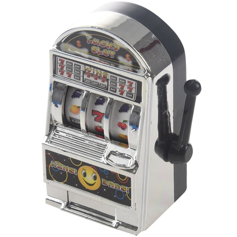 Mini Casino Jackpot fruits Machine à sous tirelire jeu jouet pour enfants adulte décompression jouets Machine à sous jouet: Silver