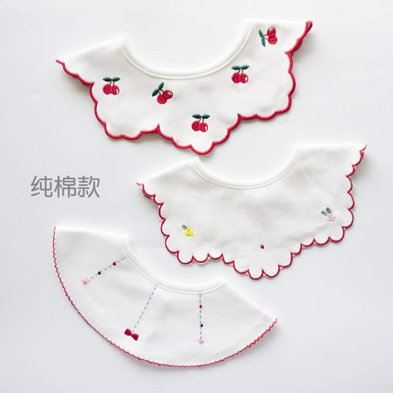 3 pezzi neonati panni Burp bavaglino in cotone embriatery neonati accessori essenziali prodotti per bambini per bambine nuovo: 9-3pcs