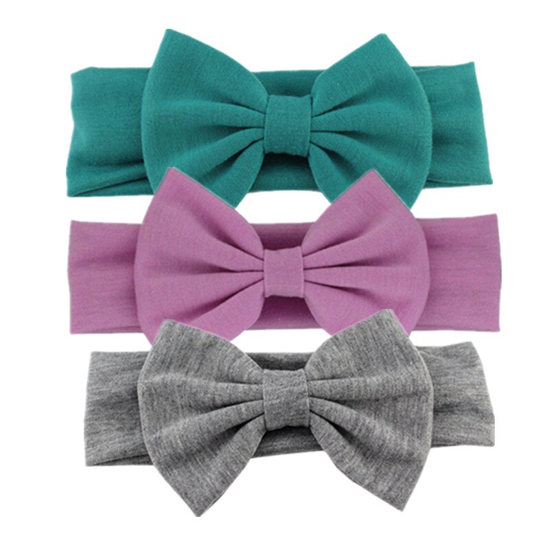 27 farben Baumwolle Elastische Neugeborenen Baby Mädchen Einfarbig Stirnband Bowknot Haarband freundlicher Kleinkind Stirnband bandeau bebe