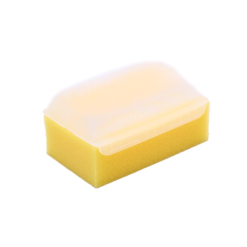 2 Pcs Baby Bath Sponge Soft Foam Washer with Cradle Cap Brush Body,Hair and Scalp Clean Gentle Baby Sensory Brush Bath Spon: YELLOW