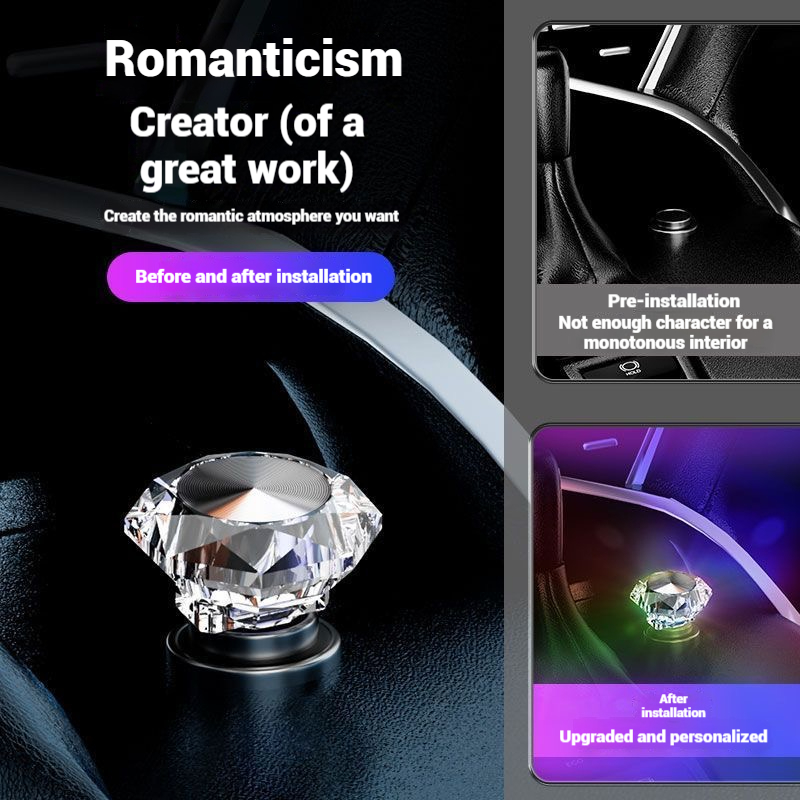 Luz LED USB para coche con flash gradual colorido, luz nocturna interior para coche, luz decorativa de ambiente