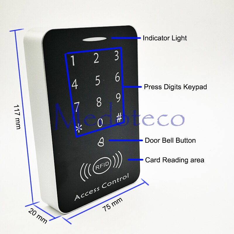125Khz Rfid Access Control System Card Door Lock Controller Keypad Door Access Controller