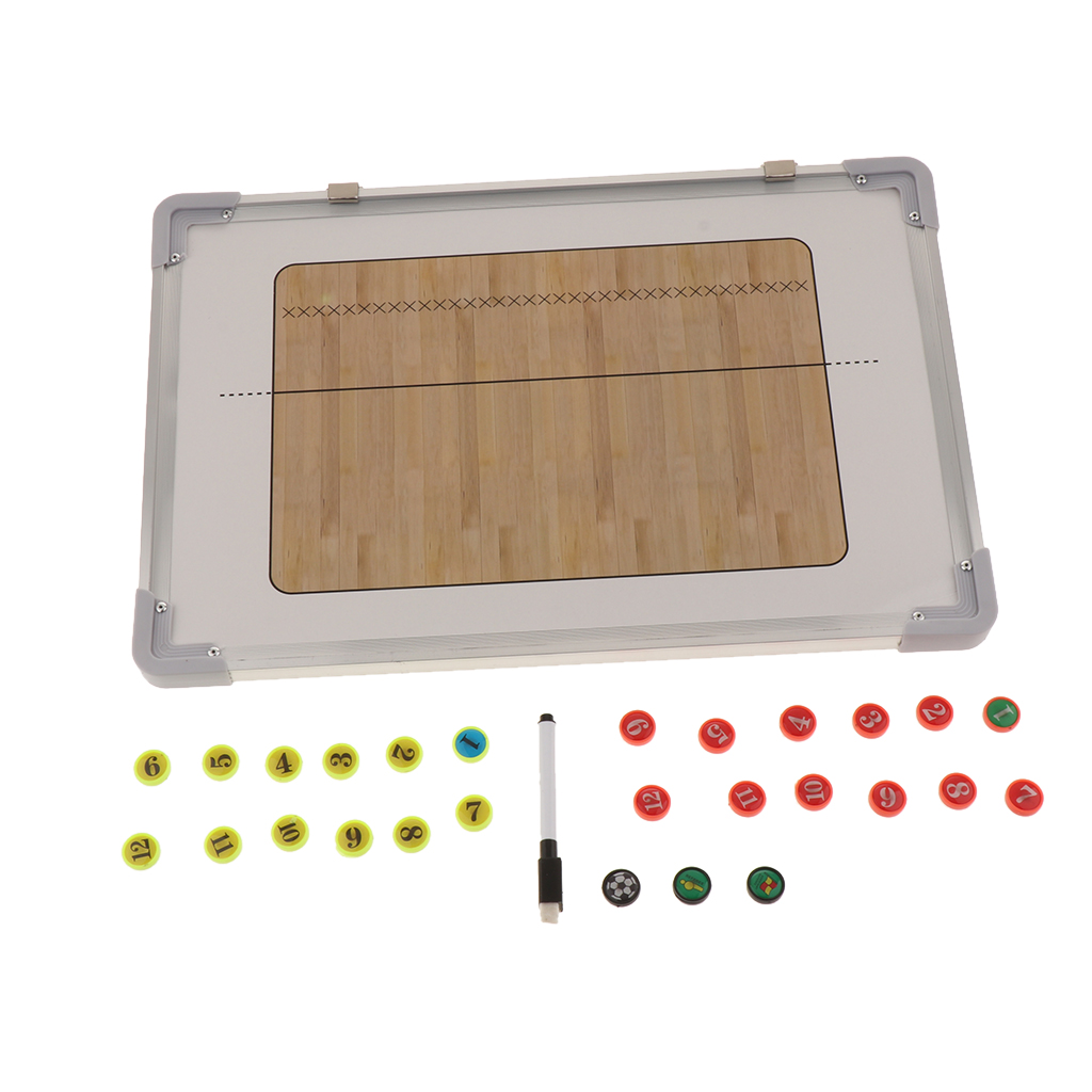 Volleyball Magnetic Coaches Board Strategy Teaching Clipboard with Markers and Erasable Pen