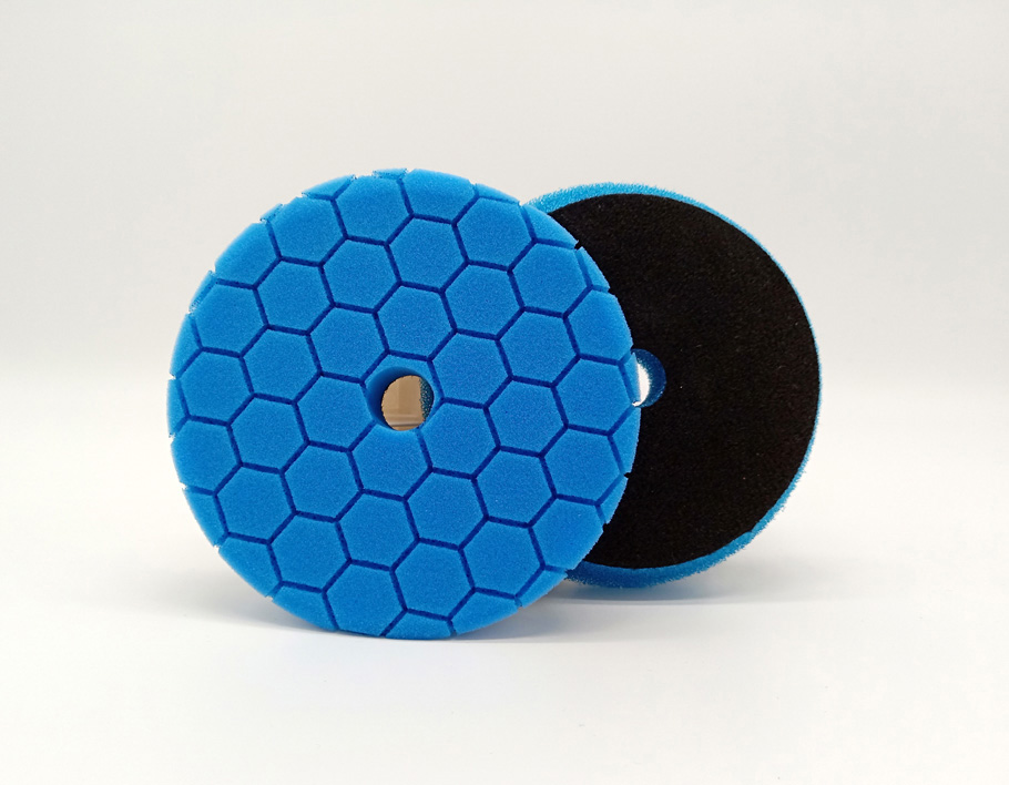 Polijsten Pad 30 Mmthick 6 Inch Hexagon Buffing Pad Blauw Licht Snijden Europa Spons Pad Voor Dual Action Auto Polishier: Blue 1PC