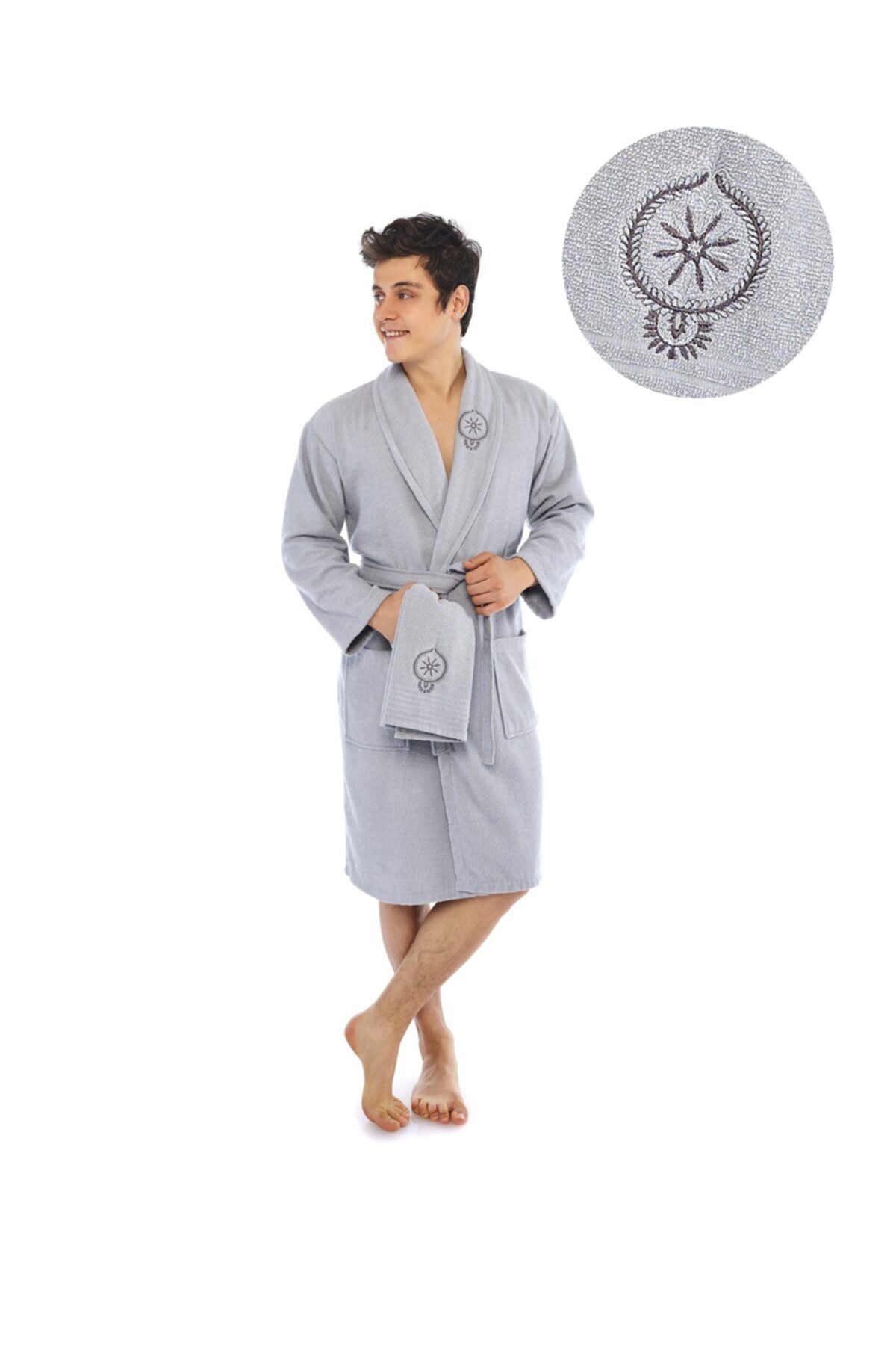 Citroen Lente Geborduurde Familie Badjas Set - Вышитый Семейный Халат Citroen Lente