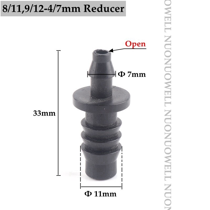 10 stk 8/11 9/12mm haveslangeforbindelser fatningstype mikrovandingssystem rørforbindelser rørsamlinger vandingsledningsfittings: 4 l 7-8 l 11 stik