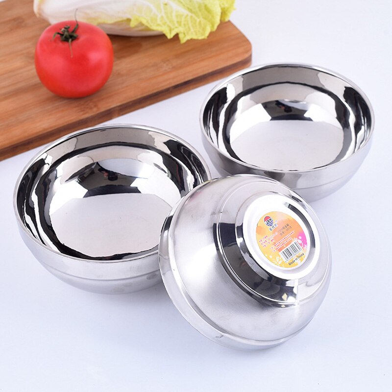 Stainless steel bowl shiny surface smooth children's bowl rice bowl