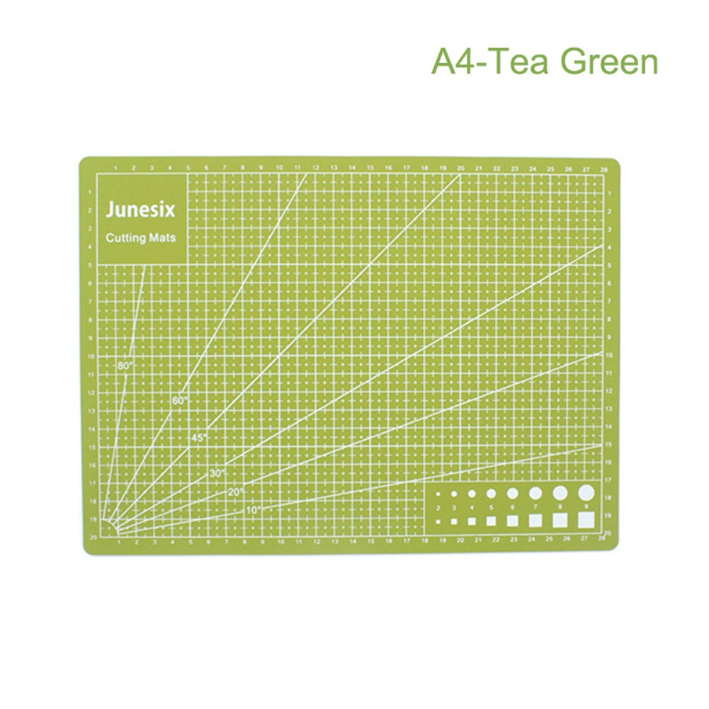A3 A4 PVC Self Healing Cutting Mat Craft Quilting Grid Lines Printed Board: A4 Tea Green
