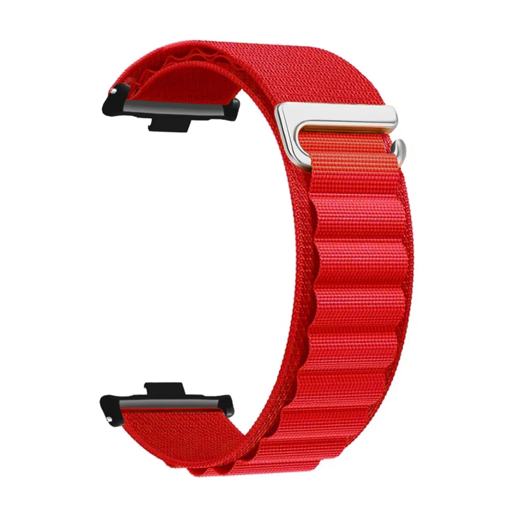 Correa de nailon para reloj inteligente Xiaomi Mi Band 9 Pro/8 Pro, pulsera deportiva para Redmi Watch 5 4, accesorios: XXXL / Rojo