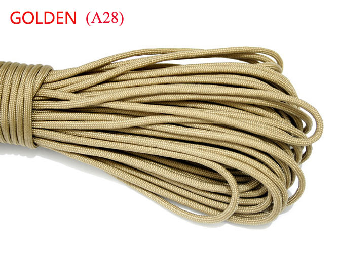 1 pièces 550 Paracord Parachute cordon lanière Mil Spec Type III 7 brins noyau 100 FT 27 couleurs pour l'escalade Camping boucle Bracelet