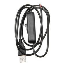 5V USB 2.0 Male Jack 2Pin 2 Draad Power Charge Cable Cord DIY 1m Draad Met Schakelaar