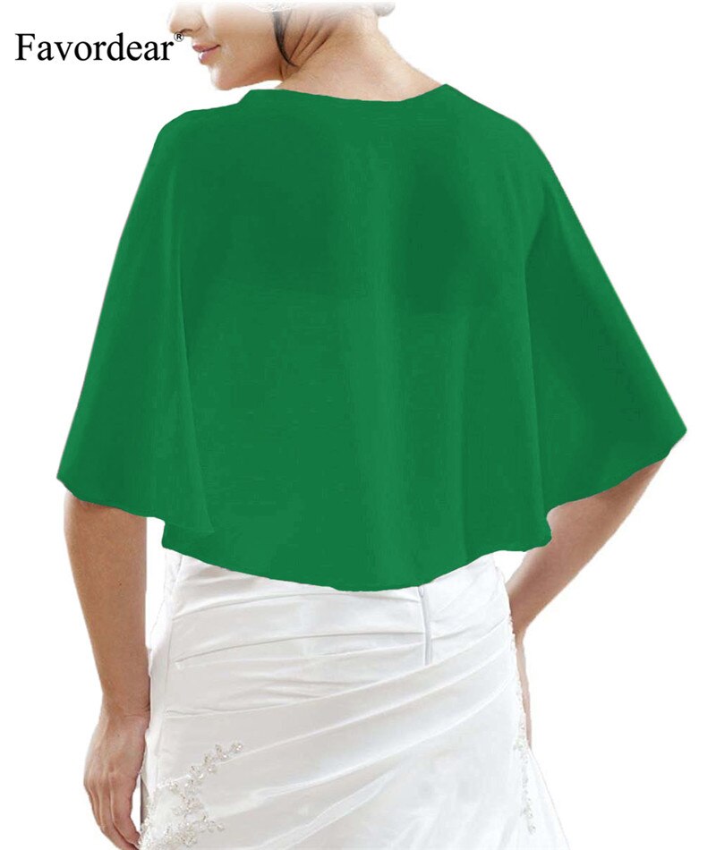 Favordear Elegante Zachte Chiffon Sjaal Sjaals Wraps en Pashmina voor Avondfeest: 120-green