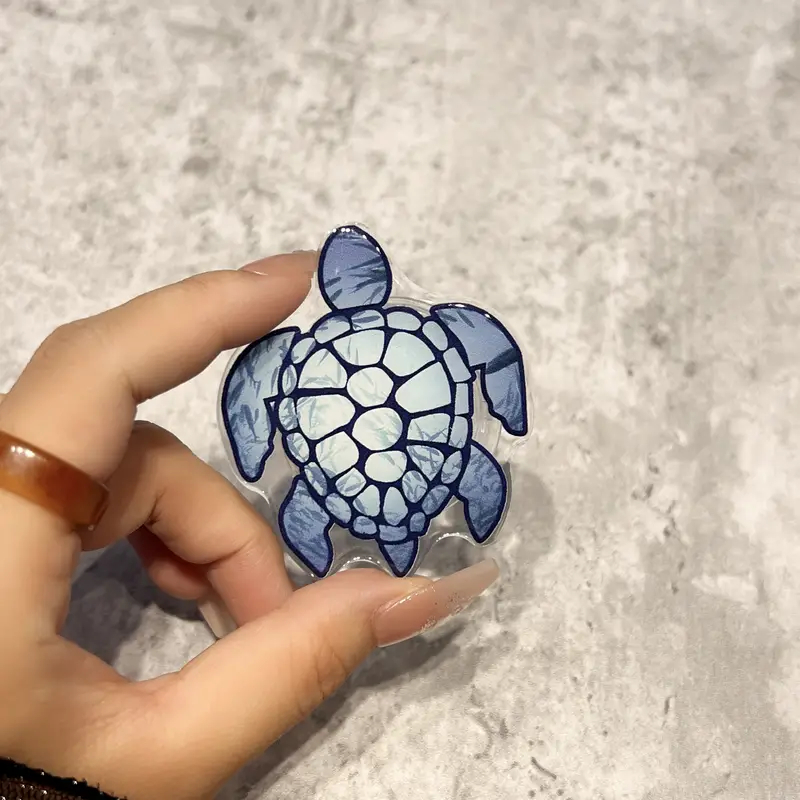 Ins Zeeschildpad Paar Telefoon Griptok Grip Tok Houder Ring Cadeau Voor Iphone Accessoires Koreaanse Mooie Opvouwbare Telefoon Stand Houder: WHITE