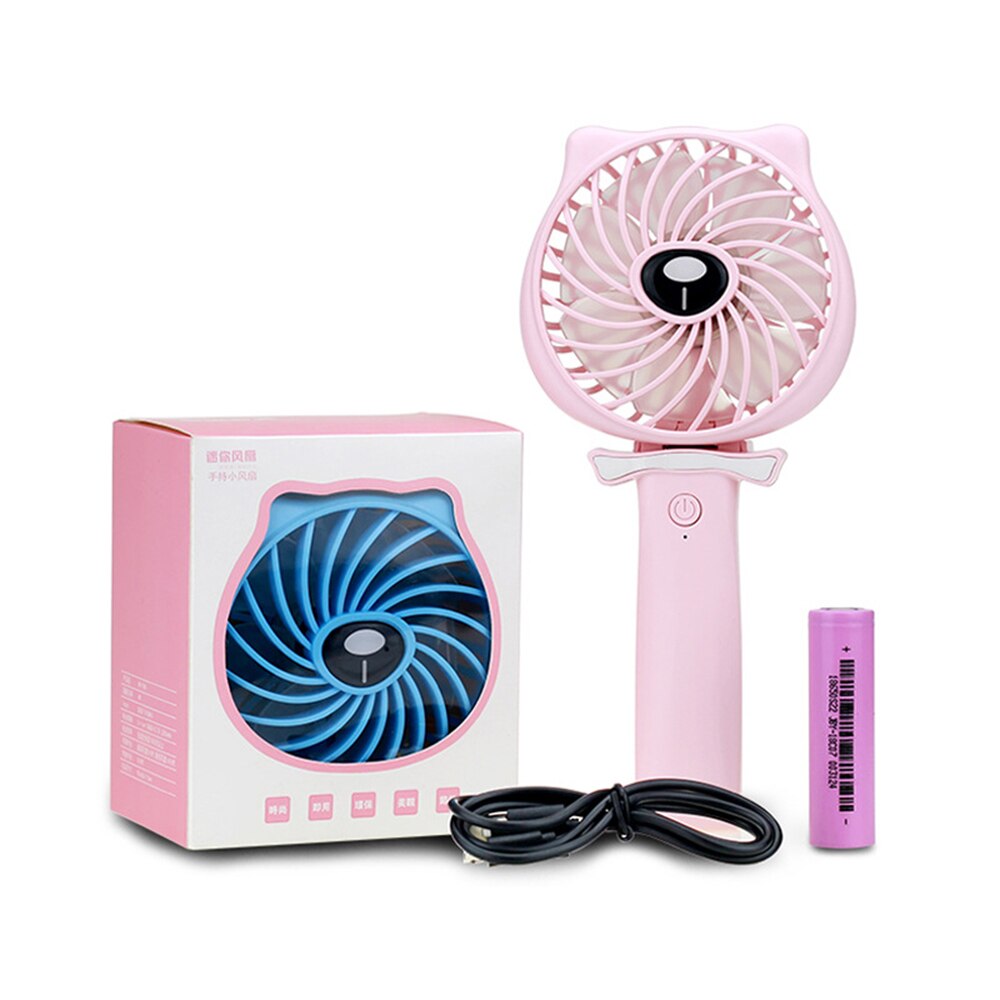 Draagbare Opvouwbare Mini Fan Handheld Verstelbare 3 Speed Battery Operated Oplaadbare USB Fans Bureau Ventilator Voor Office Reizen