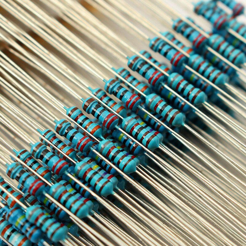 500pcs 50 Values 1/4w 1 Metal Film Resistor Assor... Grandado