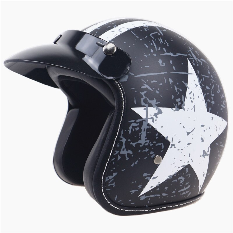 Zr052 serier ekstra letvægts motorcykelhjelm dot godkendt low profile open face helemt vintage hjelm: 2 / Xl