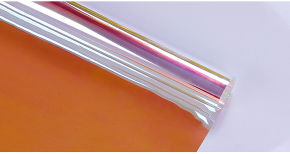 Hohofilm width : 68cm regnbue iriserende vinduesfilm farverig film til glasvindue klistermærke dekorativ 100cm/200cm/300cm