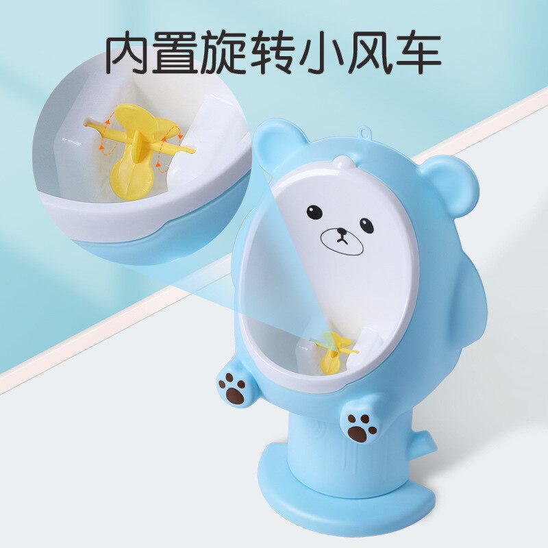 Orinal con gancho de pared de oso de dibujos animados, orinal de bebé de altura ajustable para niño, orinal de entrenamiento para niños, orinal Vertical, orinal, inodoro