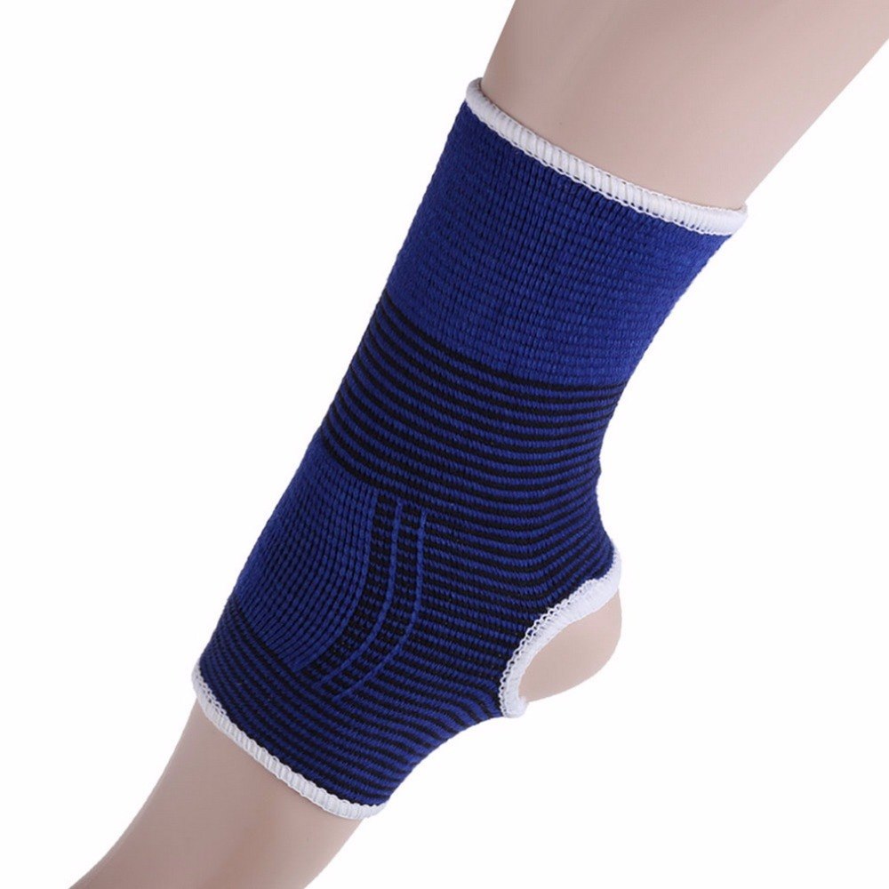 1 stk elastisk strikket ankelbøjle støttebånd sports gym beskytter sko ankelterapi bandage