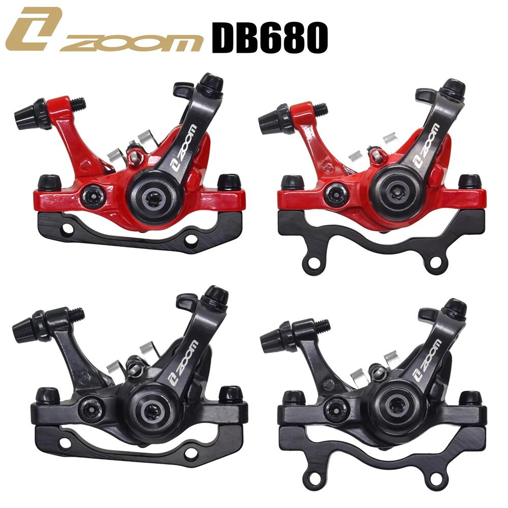 ZOOM DB-680 Bilateral Caliper Disc Brake Dual Piston Mountain Bike Alloy Cable Brake Bicycle Accessories Line Pulling Brakes