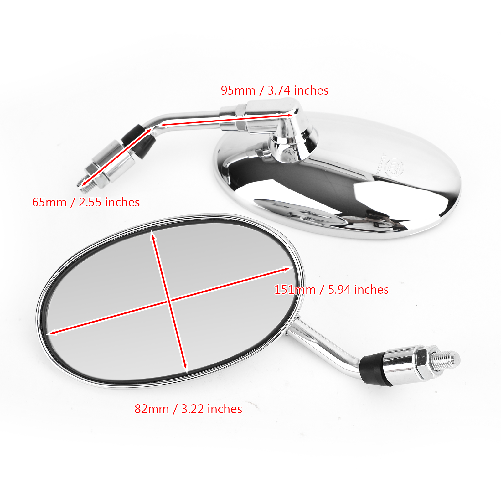 Areyourshop Retrovisore Laterale Specchi Fit per Honda Shadow VT VT1100 VT750 VT600 VF750 Magna 750 Moto Accessori Ricambi