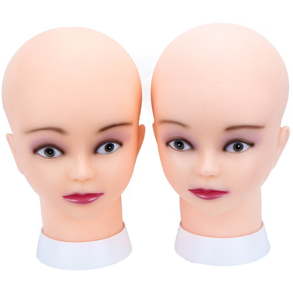 Tête de Mannequin chauve pour femme, sans cheveux, pour la coiffure, la fabrication et l&#39;affichage des perruques, avec support,