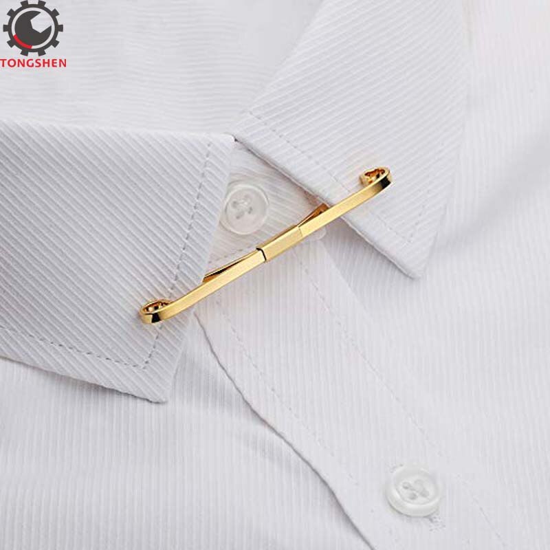 6Pcs Tie Collar Bar Pin Set Two Tone Collar Pin Men's Collar Bars Metal Collar Pins Metal Noble Tie Rods Brooch Clips