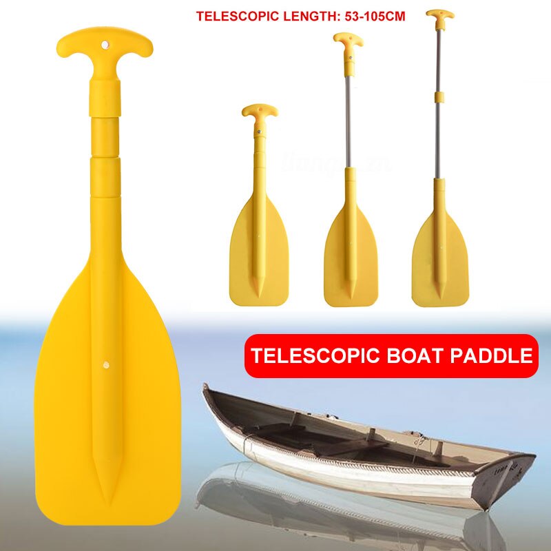 Bevegelse pvc teleskop kompakt båt båt padle gul bærbar elv teleskop padle praktisk sportsbåt sjøvann