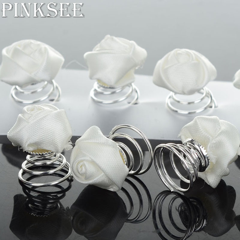 PINKSEE-accesorios para el cabello de boda para mujer, horquillas para el pelo con perlas de imitación de cristal y flores, adornos, 4 estilos, 12 Uds.