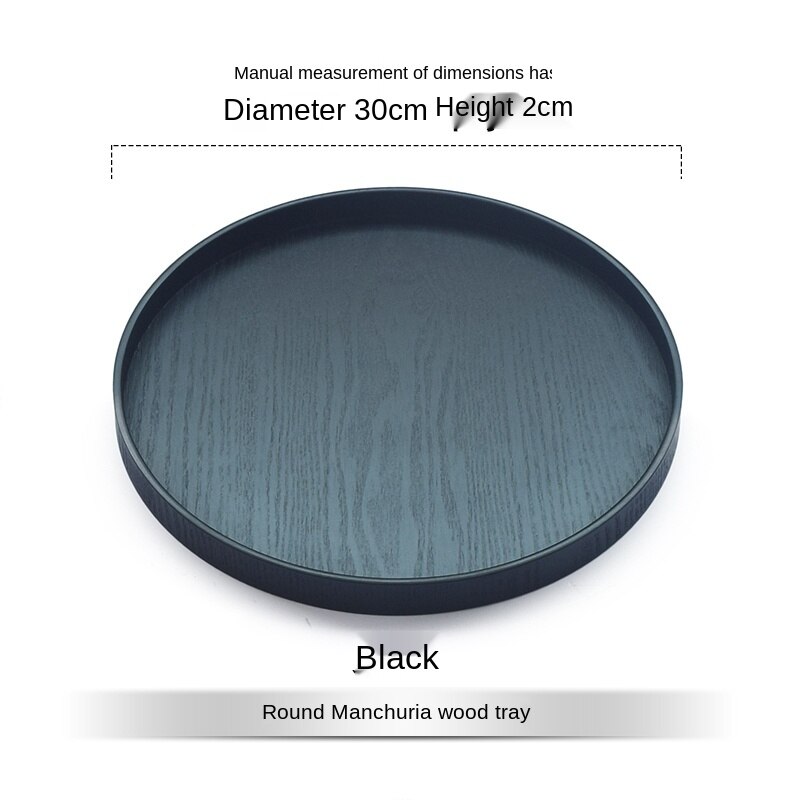 Bandeja redonda de madera maciza para mesa de té, bandeja Rectangular de bambú tradicional de Kung Fu para aperitivos, comidas y té chino: XL