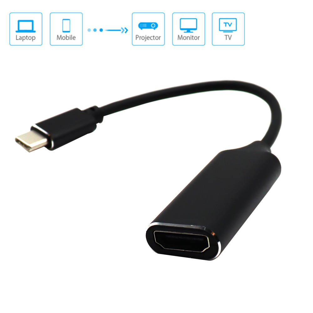Type C to HDMI-compatible Adapter Converter USB C to HDMI Adapter Hdmi Cable Adaptor HDMI Converter 4K USB 3.1 HDTV For Macbook