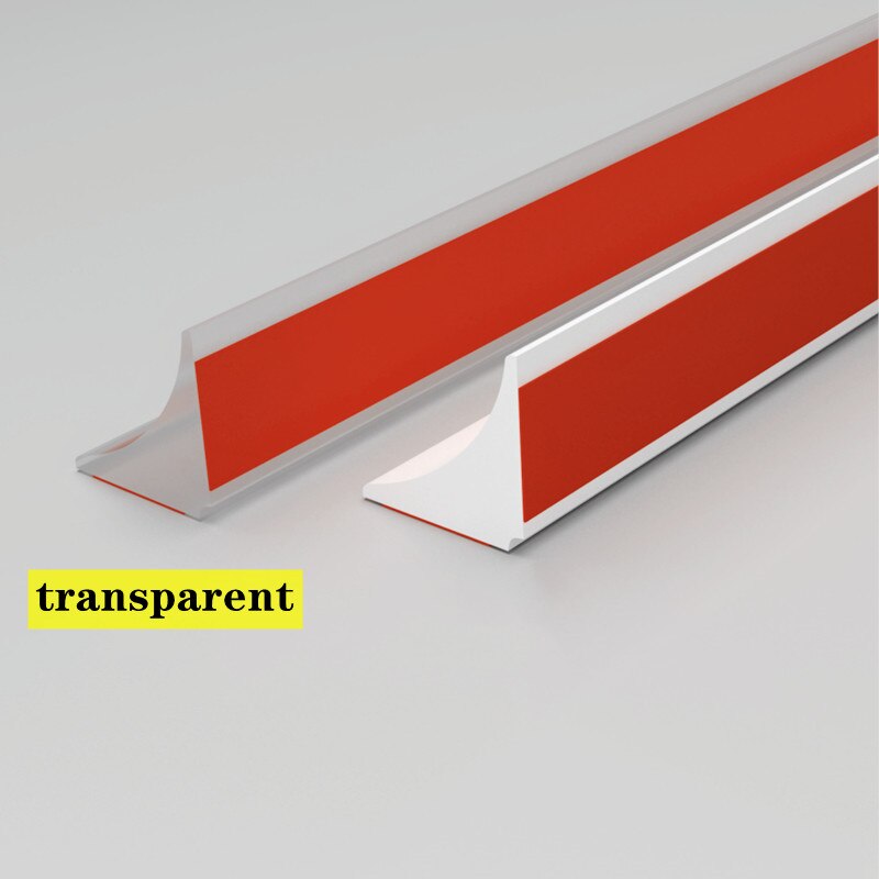 Silicone bathroom water stopper Barrier Dry&Wet Separation rubber sealing strip tape for shower Kitchen wall corner gap filler: WHITE / 78mm