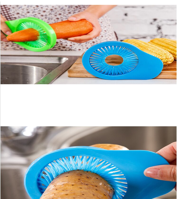 corn brush Multi-function portable Corn Brusher and Vegetable Scrubber corn silk brush non sticky easy clean