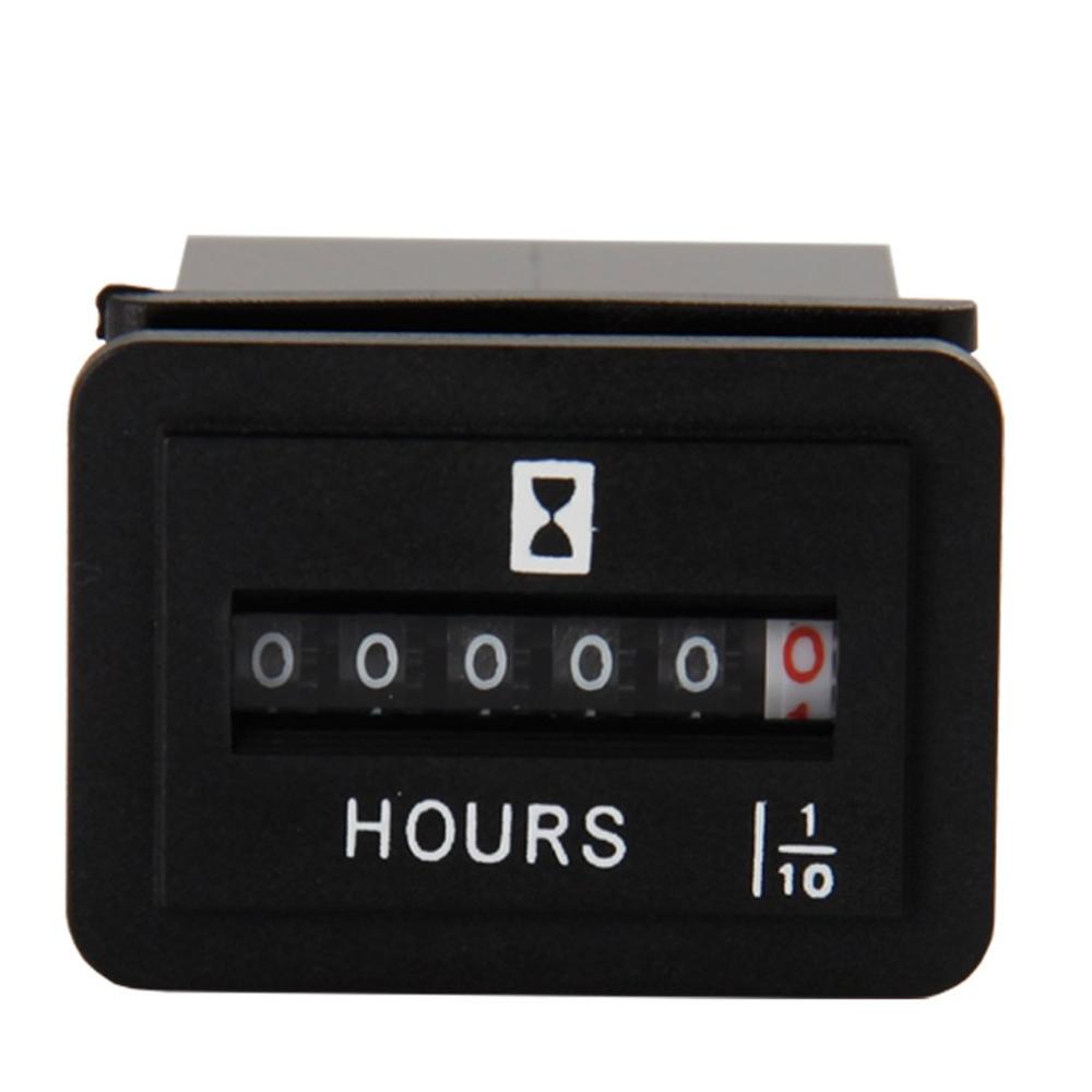 Contador de horas mecánico, contador de horas para generador de gasolina diésel, temporizador Industrial para motor de gasolina: HM001