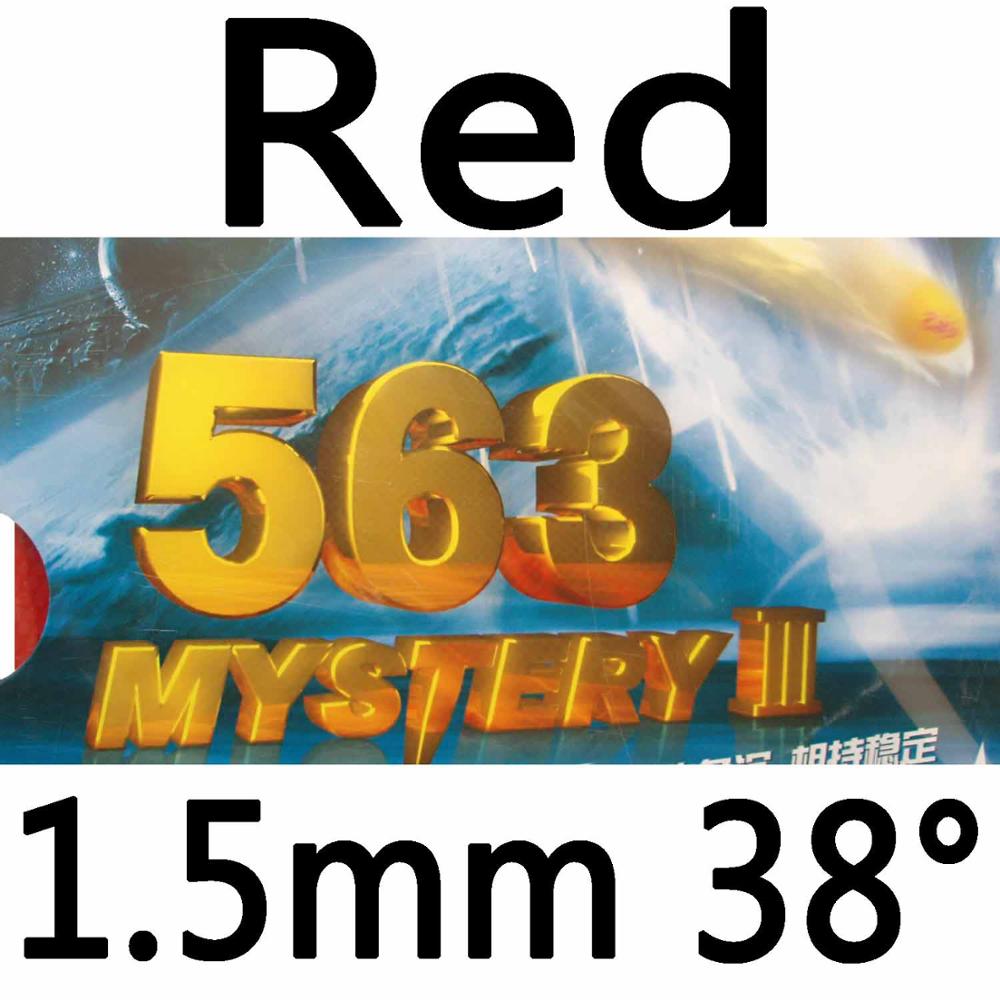 Ritc 729 venskab 563 mysterium iii medium pips ud bordtennisgummi med svamp til bordtennis padle: Rød 1.5mm h38