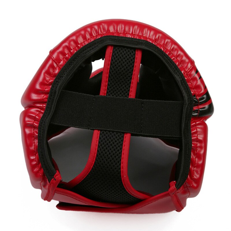 Casque de protection de lutte taille réglable en cuir souple protecteur de tête pour la boxe YA88