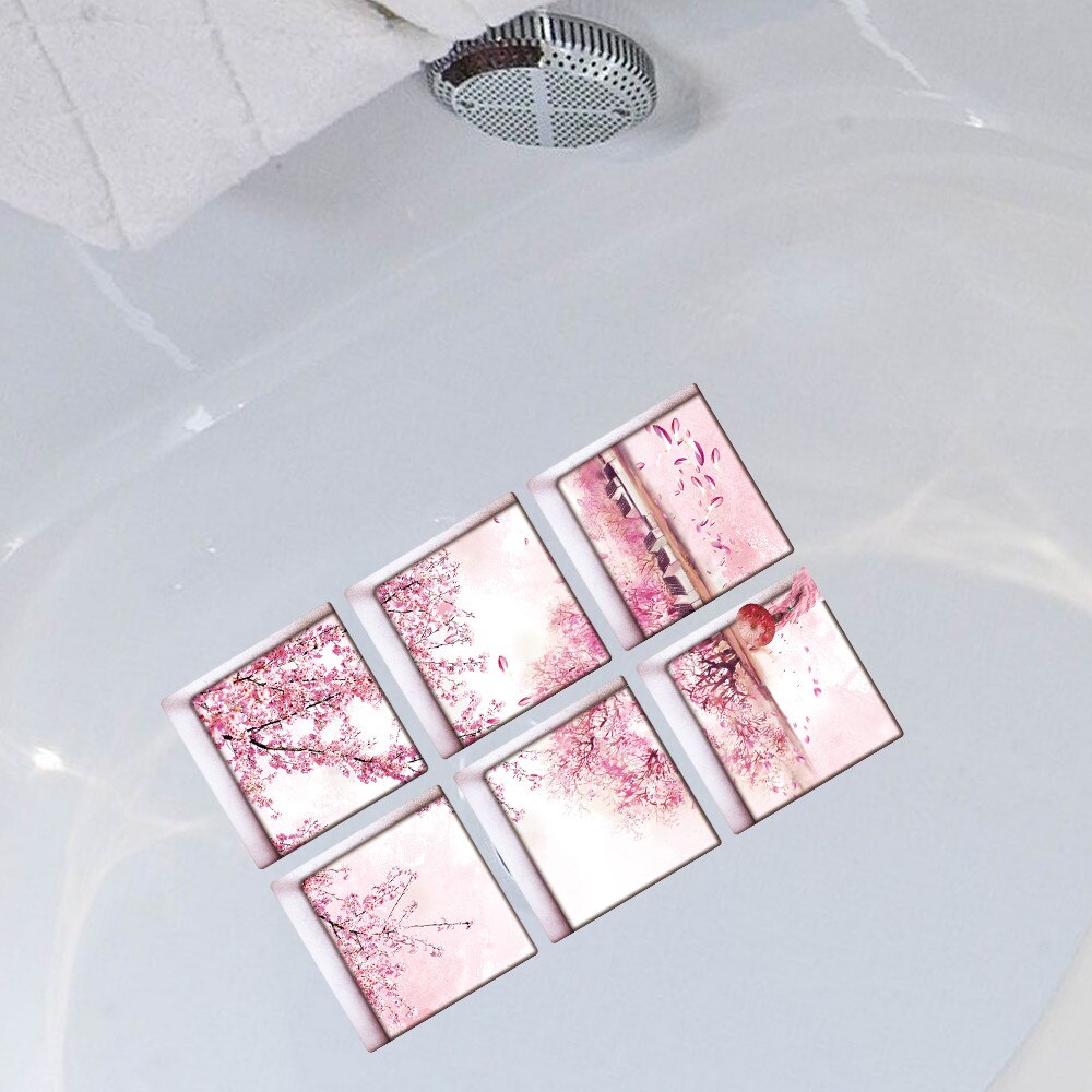 Vintage 3D Antislip Bad Applicaties Bad Bad Sticker Bad Badkamer Decal Pvc Mural Home Badkamer Sticker H5