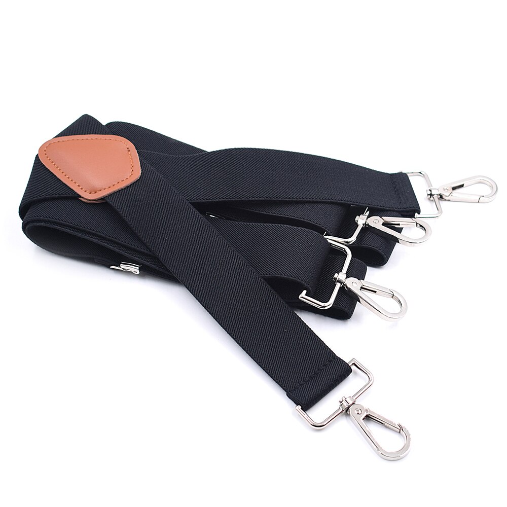 Brown Leather Suspenders with Swivel Hooks X Back 4 Metal Clips Adjustable Elastic Pant Jeans Braces for Men Favor