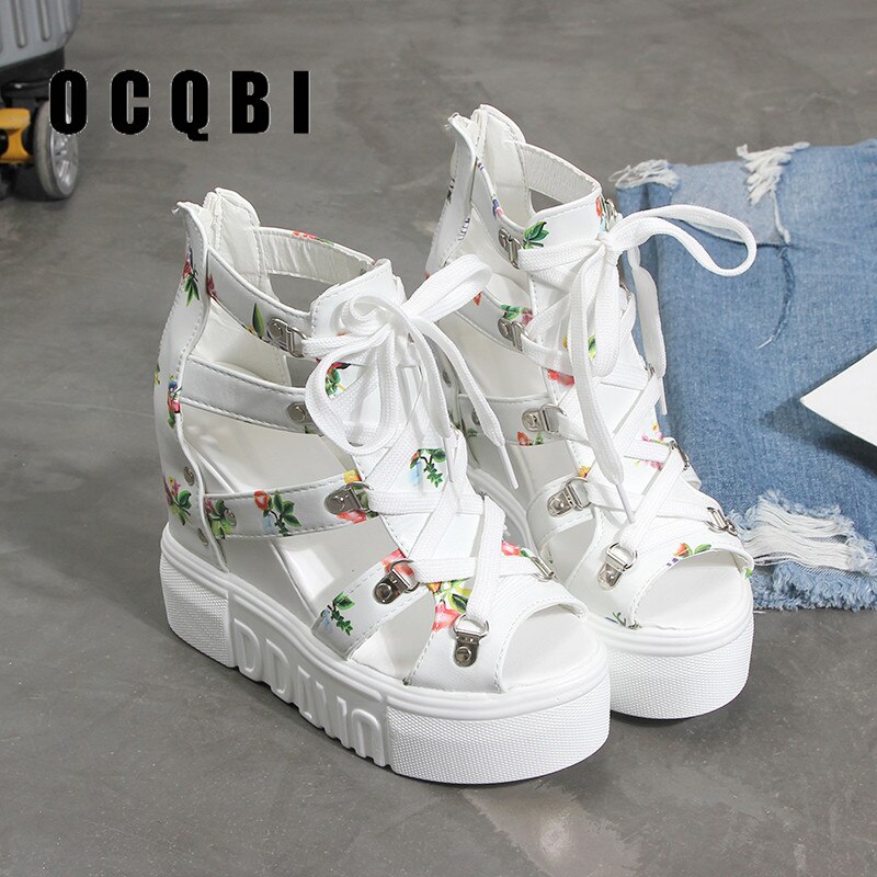 Plateau sandalen dames schoenen zomer super hoge hakken dames casual schoenen wedge sandalen dikke sandalen gladiator high top