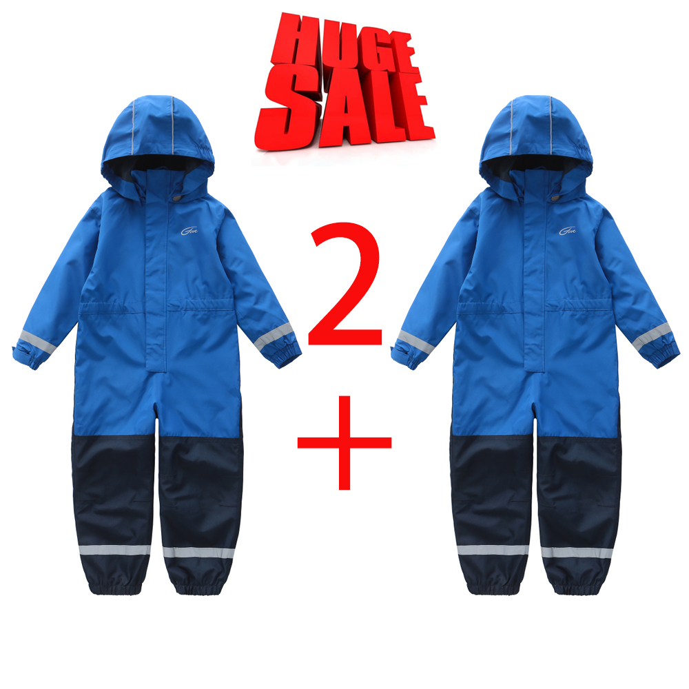 Lente Jongens 2 Regen Modderige Overall Pakken Voor 1 Prijs! Waterdichte Romper Kids Winddicht Herfst 6-8 Jaar: 2 suits / 7T