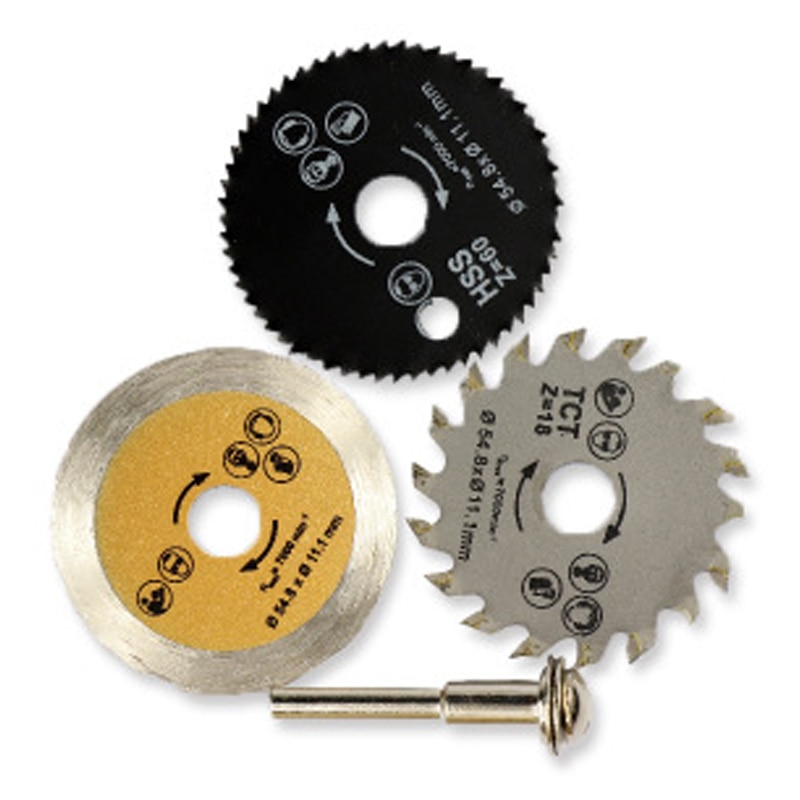 1/3pcs Out diameter 54.8 mm Mini Circular Saw Blade Wood Cutting Blade Woodworking saw blade Support