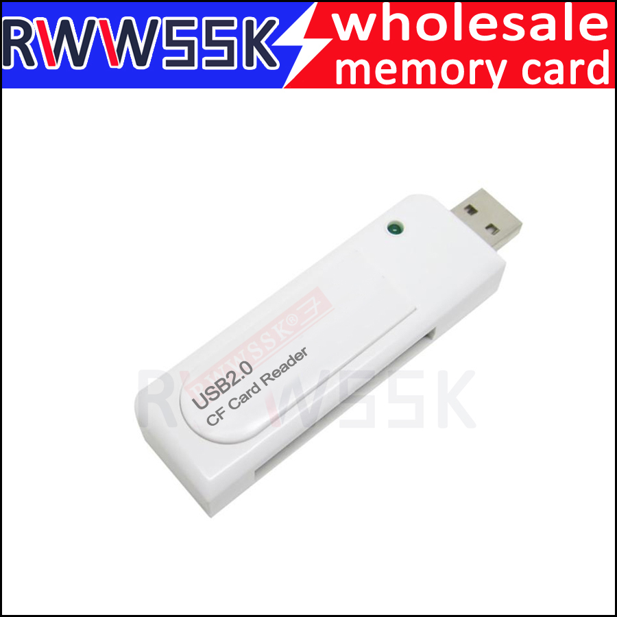 LED high speed CF Card reader Compact Flash USB 2.0 Card Reader for Machine tool PC Computer laptop CNC reader adapter: WHITE