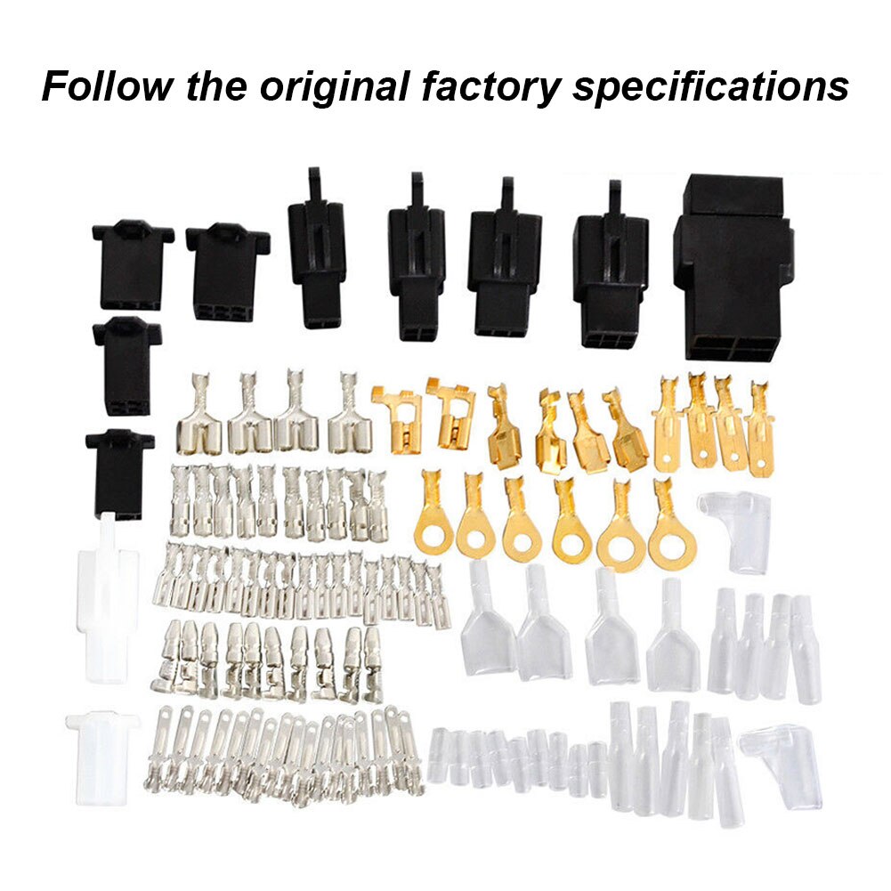 Motorcycle Electrical Wiring Harness Repair Kit Loom Plug Bullet Connectors