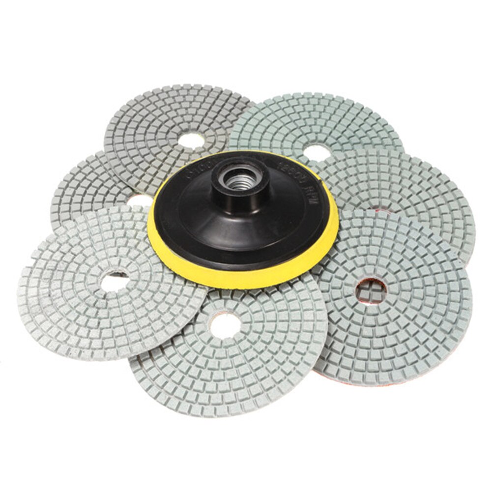 Diamond Polishing Pads Set Wet Polishing Kit for Granite Stone Concrete Marble Concrete Granite Stone Ceramics Tools: B